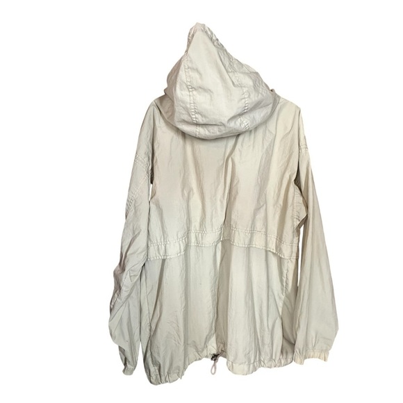 Members Only Nylon Hooded Windbreaker Parka Utility Jacket Men’s Medium Beige - Picture 5 of 9